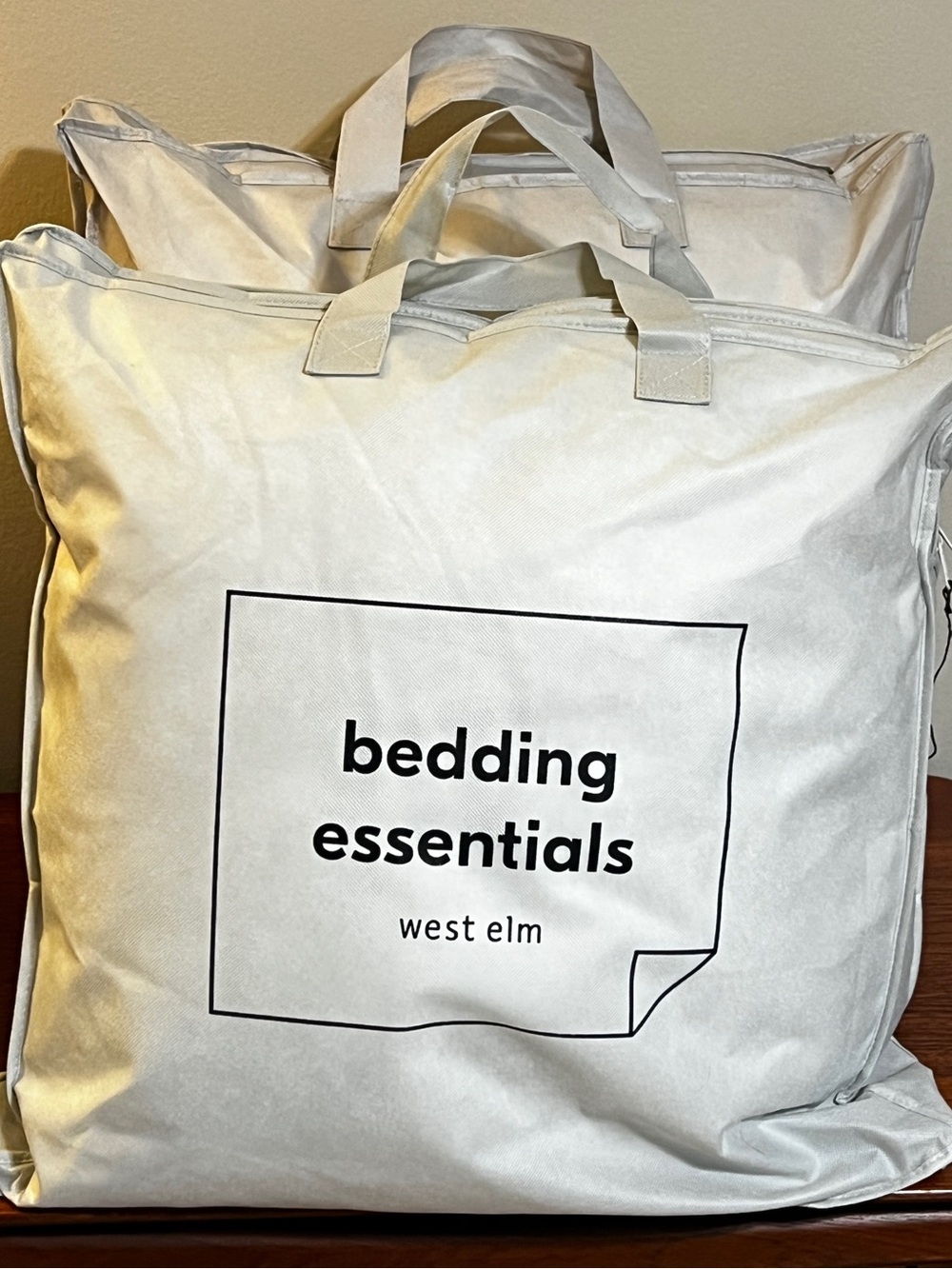 NWT! West Elm Down Alternative Euro 26”x26” Pillow PAIR in storage bags